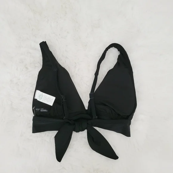 🕶AERIE TIE BACK BIKINI TOP AND SEERSUCKER RUFFLE BIKINI BOTTOM GINGHAM SIZE S - Picture 4 of 12